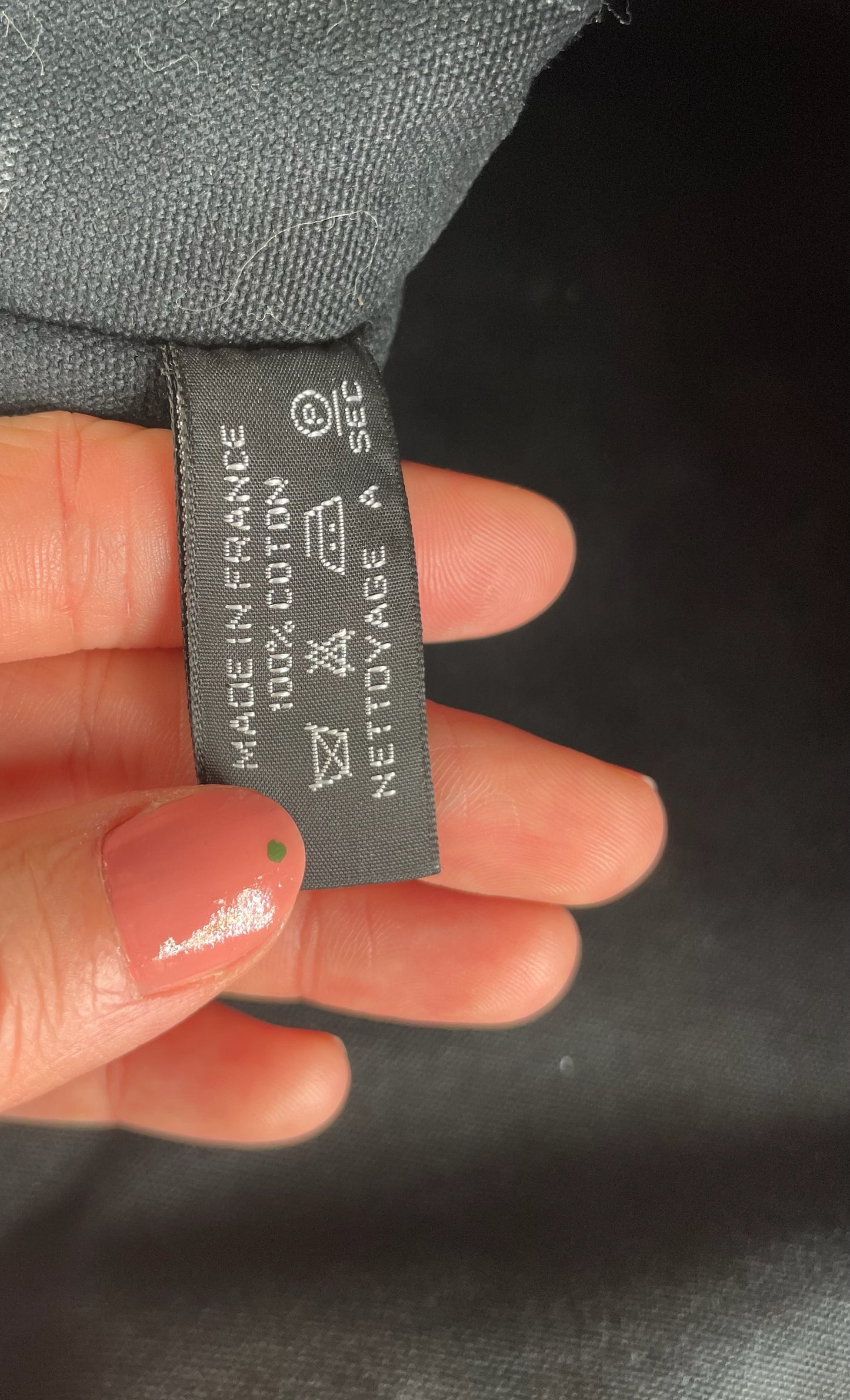 Vintage Hermes Canvas Tote Bag Black