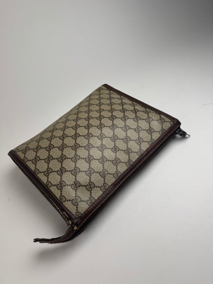 Pochette Gucci Ophidia Monogram vintage en cuir