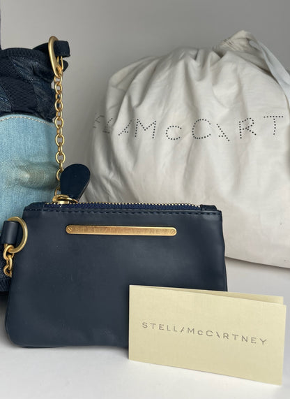 Vintage Stella Mc Cartney Denim Vegan Leather Handbag Navy Blue