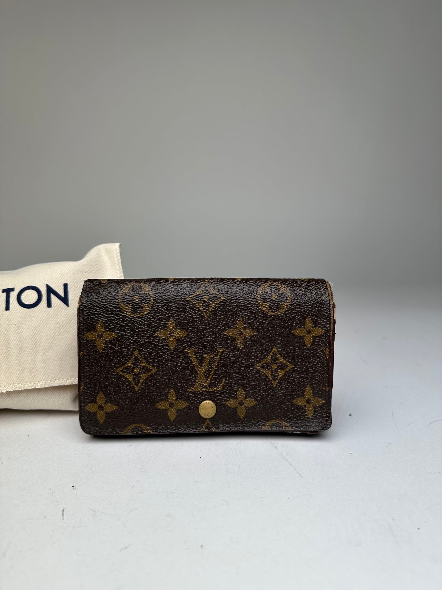Vintage Louis Vuitton Coated Wallet Brown Monogram