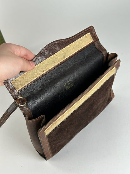 Pochette Gucci vintage en cuir marron