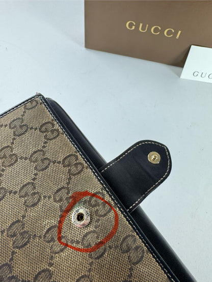 Vintage Gucci Monogram Wallet Brown