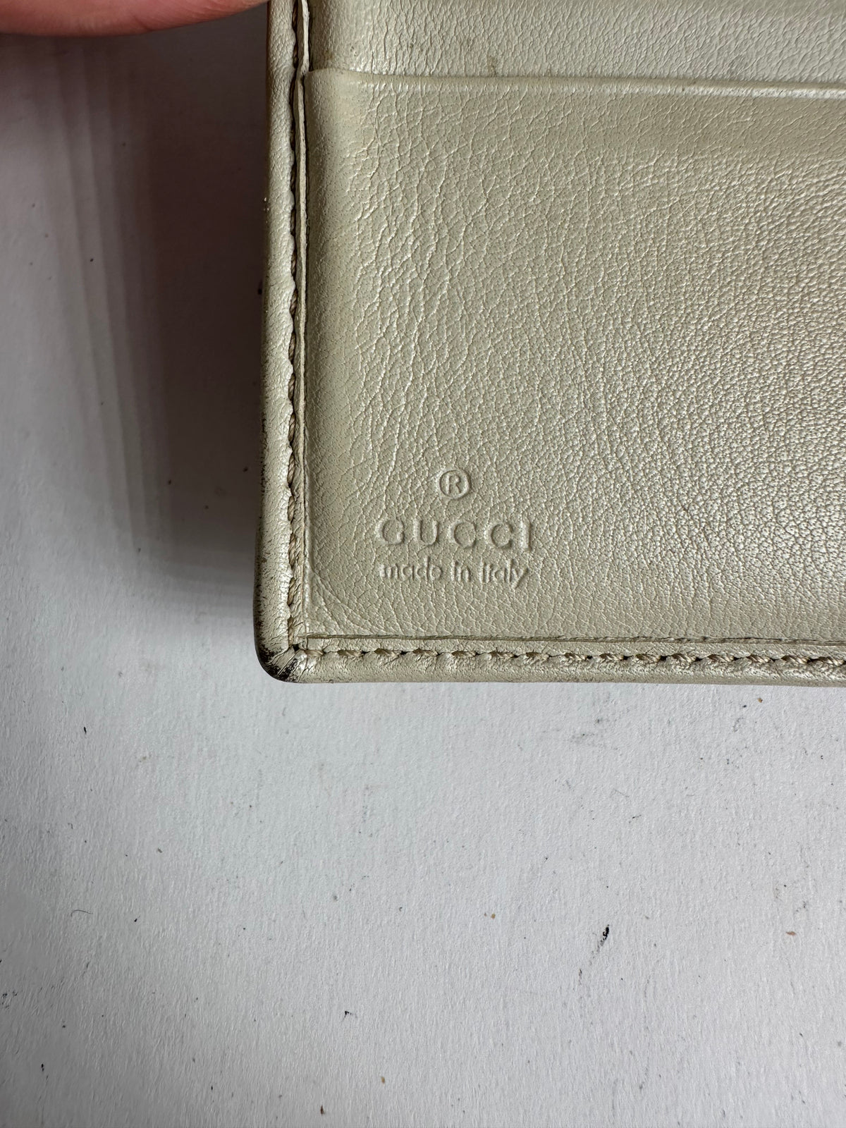 Vintage Gucci GG Supreme Bifold Wallet c. Late 2000s Cream Beige