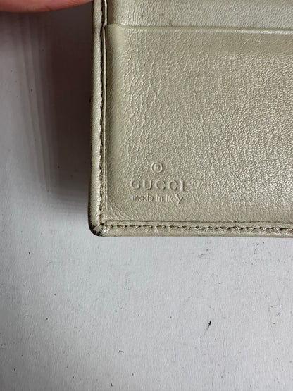 Vintage Gucci GG Supreme Bifold Wallet c. Late 2000s Cream Beige