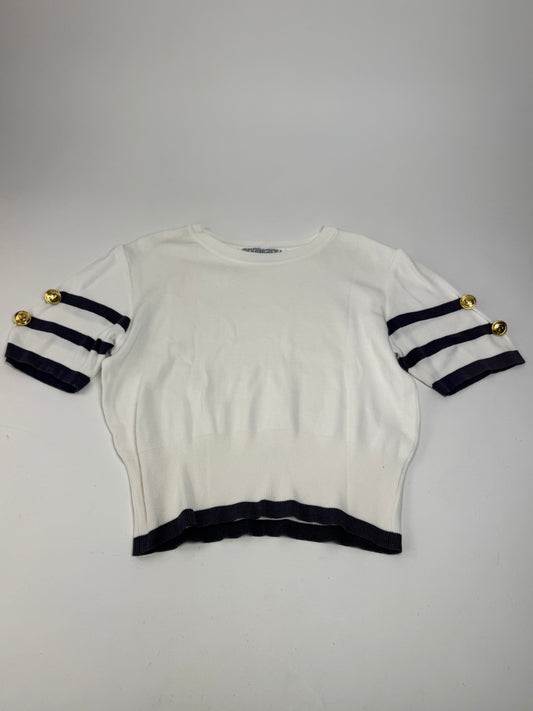 Vintage Givenchy Striped Shirt M / L black white