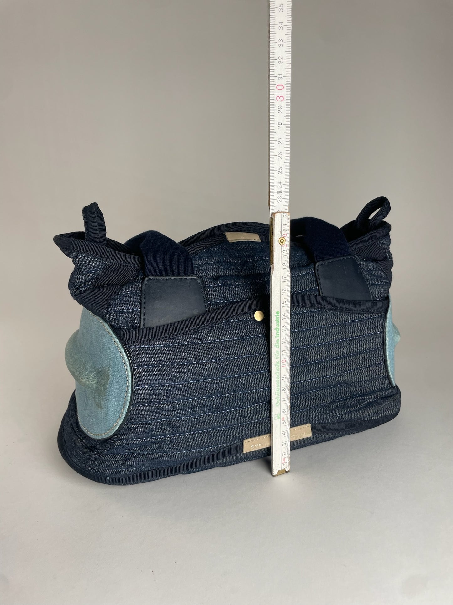 Vintage Stella Mc Cartney Denim Vegan Leather Handbag Navy Blue