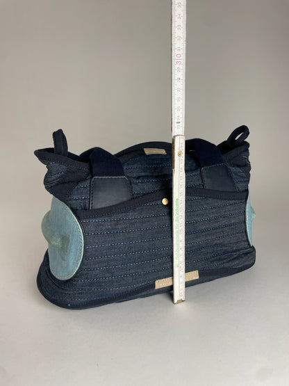 Vintage Stella Mc Cartney Denim Vegan Leather Handbag Navy Blue