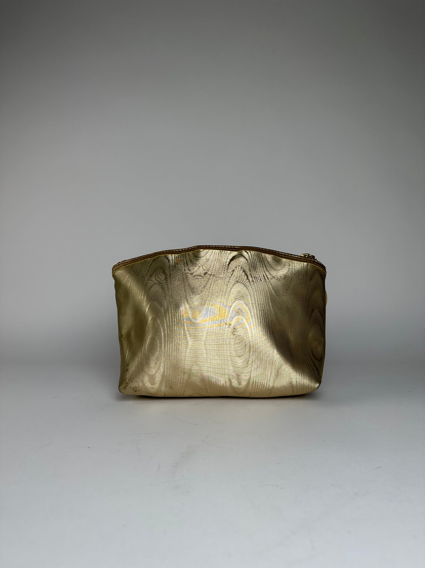 Vintage Loewe Madrid Leather Clutch Gold Brown