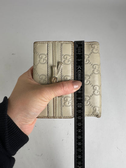 Vintage Gucci GG Supreme Bifold Wallet c. Late 2000s Cream Beige