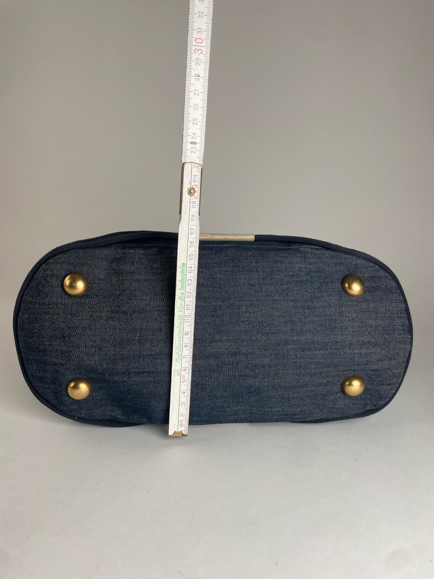 Vintage Stella Mc Cartney Denim Vegan Leather Handbag Navy Blue