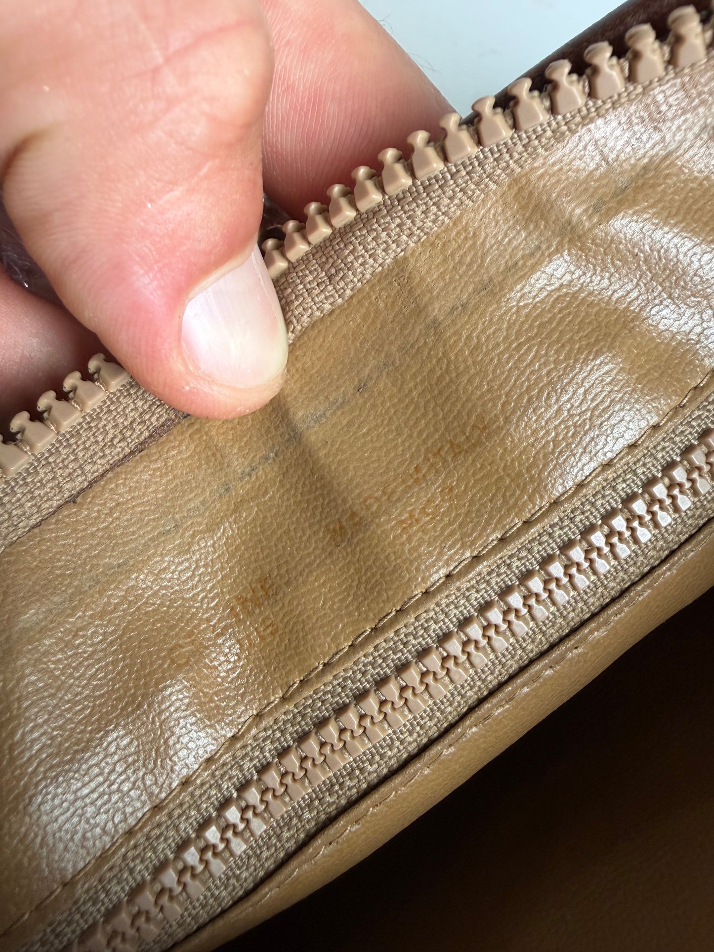 Vintage Celine Monogram Canvas Bifold Wallet Brown Beige