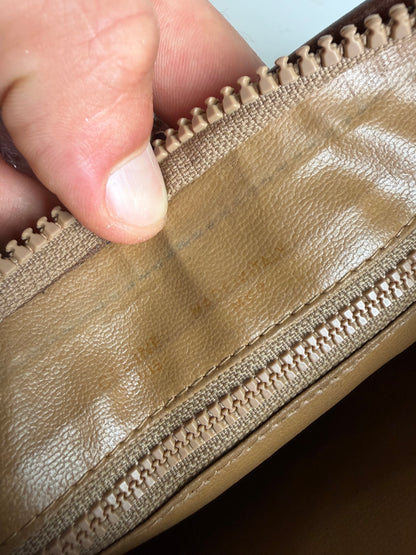 Vintage Celine Monogram Canvas Bifold Wallet Brown Beige