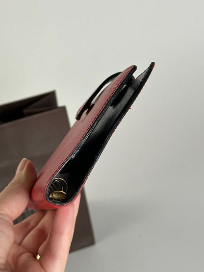 Porte-cartes vintage Louis Vuitton en cuir EPI rouge