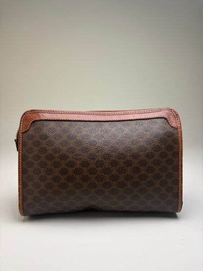 Vintage Celine Monogram Canvas Bifold Wallet Brown Beige