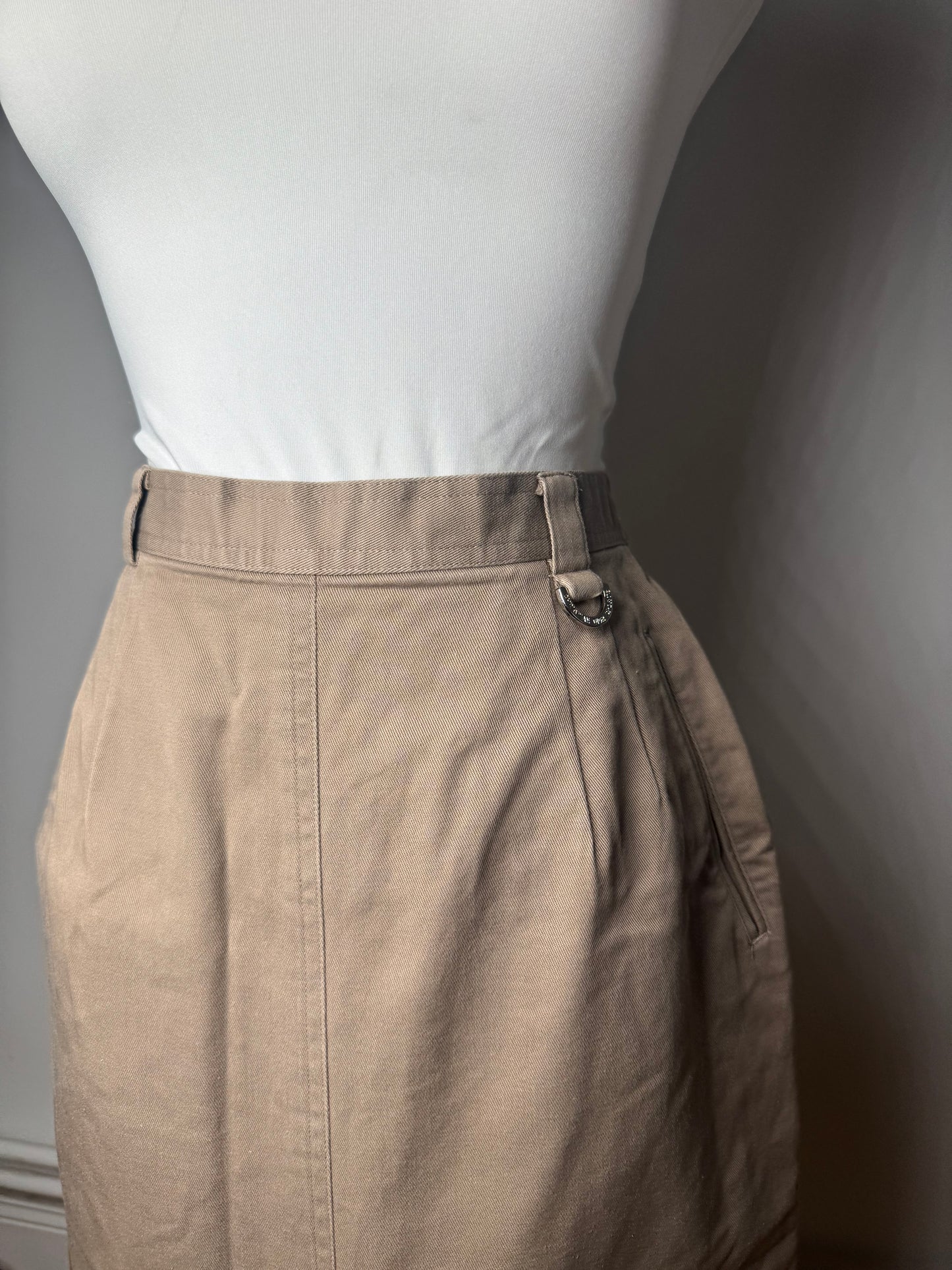Vintage Dior Wool Golf Skirt Brown M