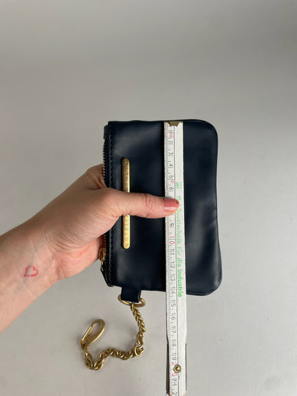 Vintage Stella Mc Cartney Denim Vegan Leather Handbag Navy Blue