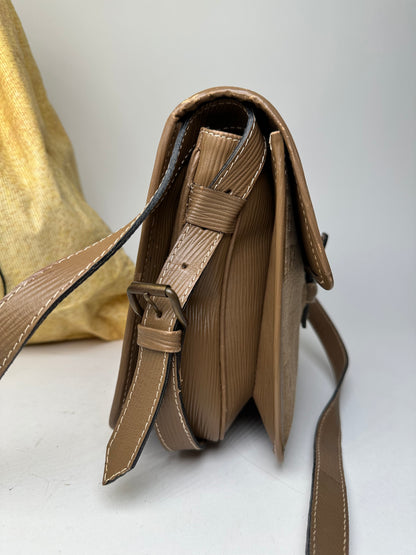 Vintage Fendi FF Monogram Leather Shoulder Bag Brown