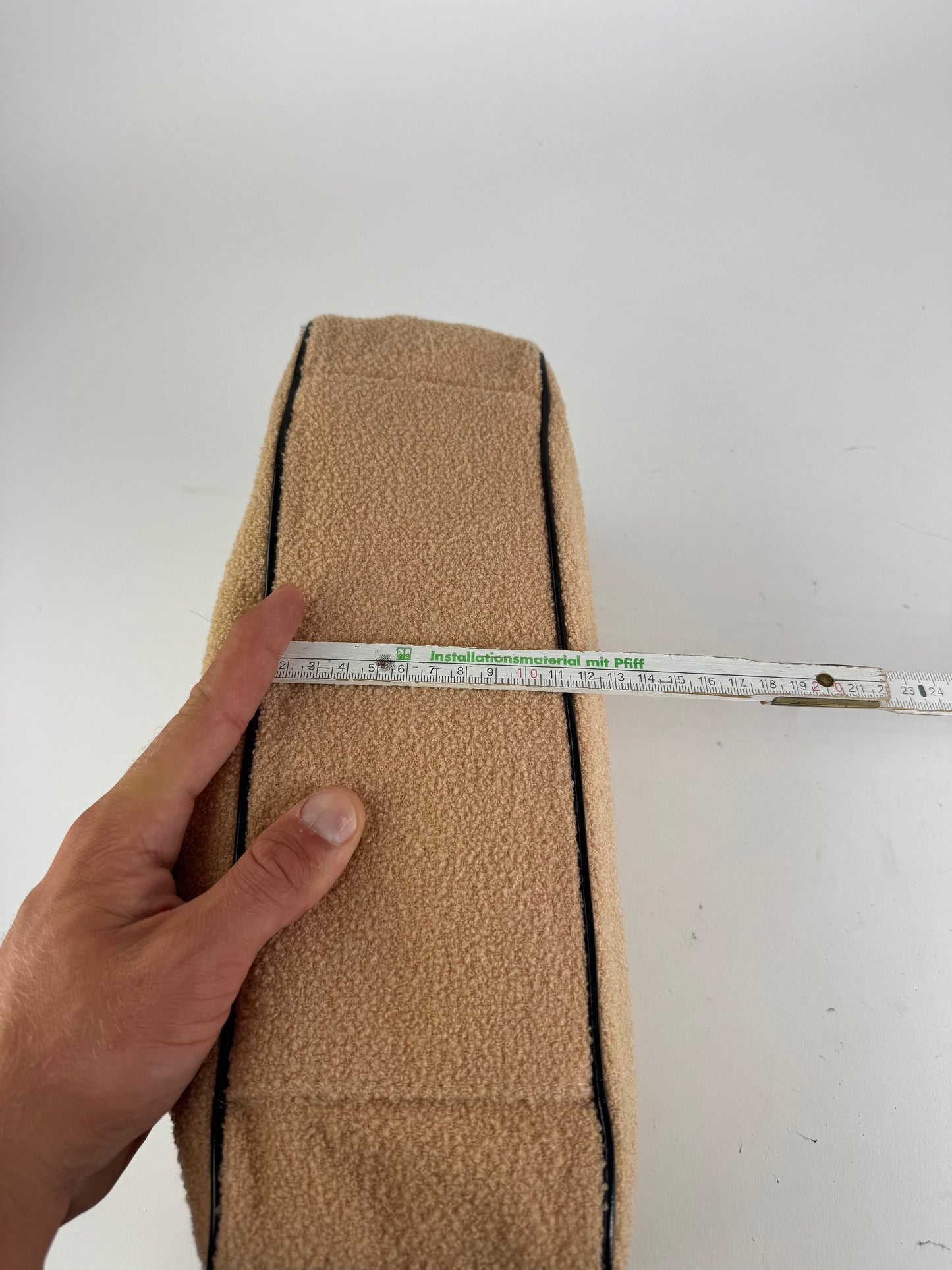 Sac cabas vintage Balenciaga en tissu éponge beige noir