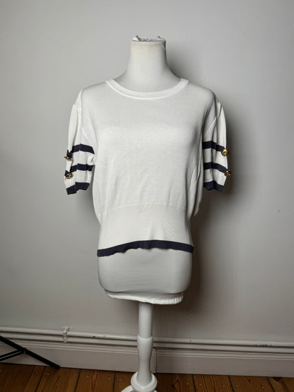 Vintage Givenchy Striped Shirt M / L black white