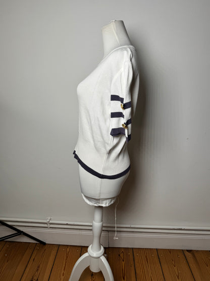 Vintage Givenchy Striped Shirt M / L black white