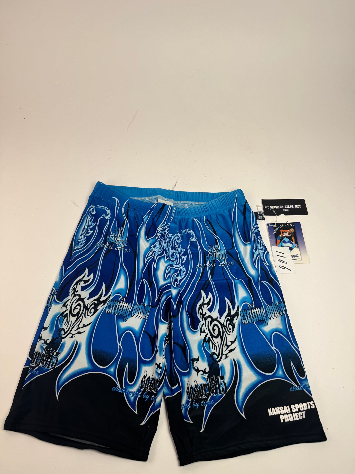 Vintage Kansai Yamamoto Swimwear Shorts Blue Black New L