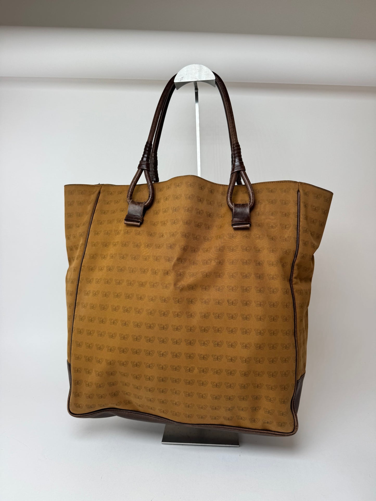 Sac fourre-tout vintage en daim Bottega Veneta marron
