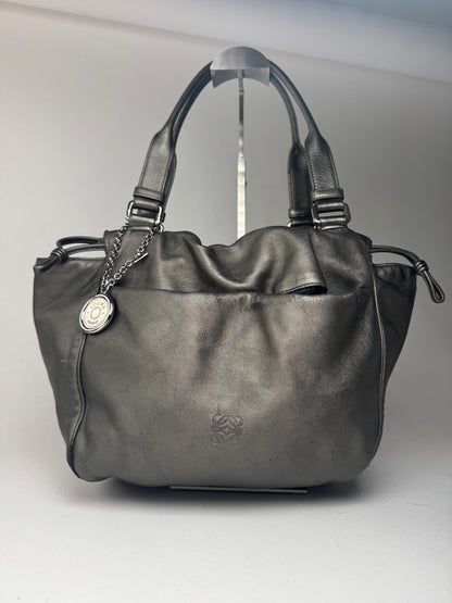 Vintage Loewe Madrid Leather bag silver