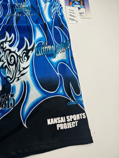 Vintage Kansai Yamamoto Swimwear Shorts Blue Black New L