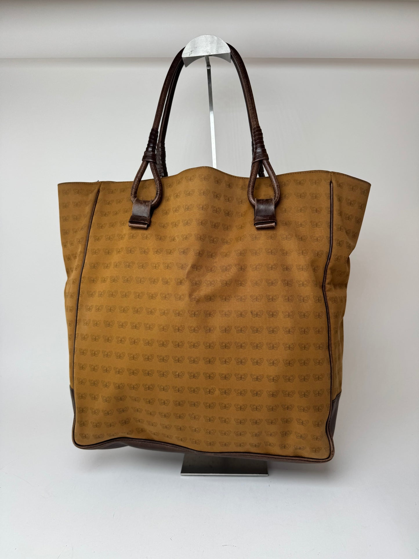 Sac fourre-tout vintage en daim Bottega Veneta marron