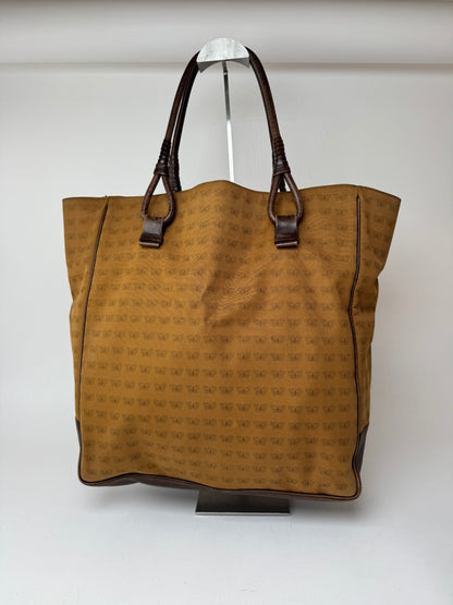 Sac fourre-tout vintage en daim Bottega Veneta marron