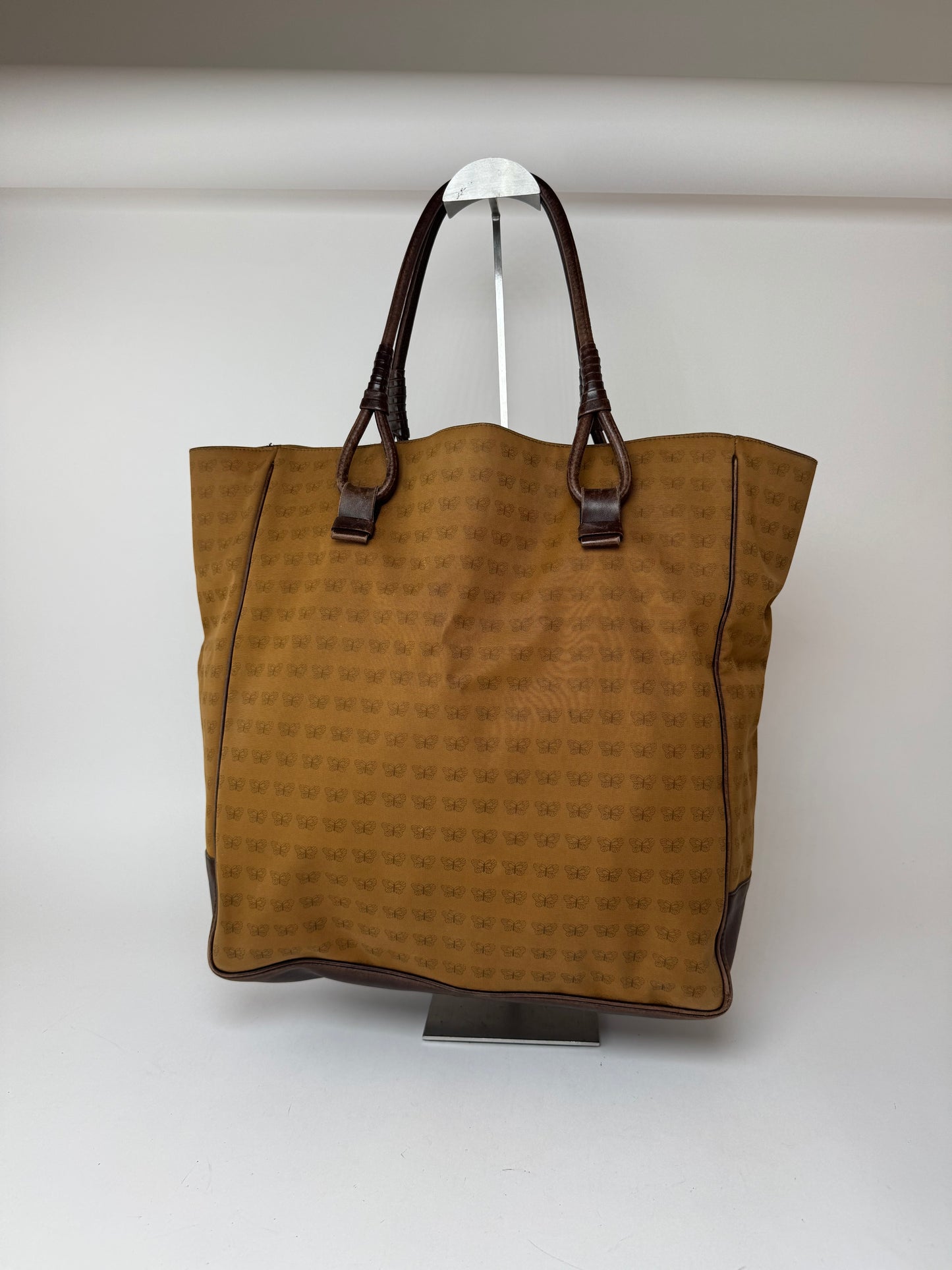 Sac fourre-tout vintage en daim Bottega Veneta marron