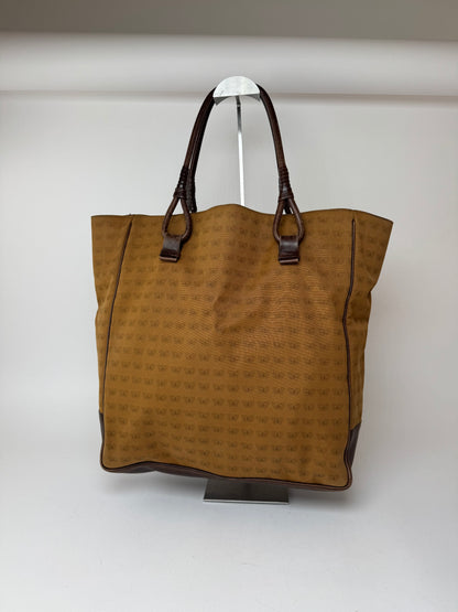 Sac fourre-tout vintage en daim Bottega Veneta marron