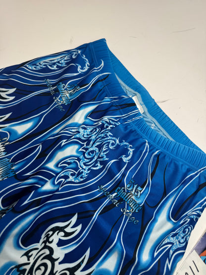 Vintage Kansai Yamamoto Swimwear Shorts Blue Black New L