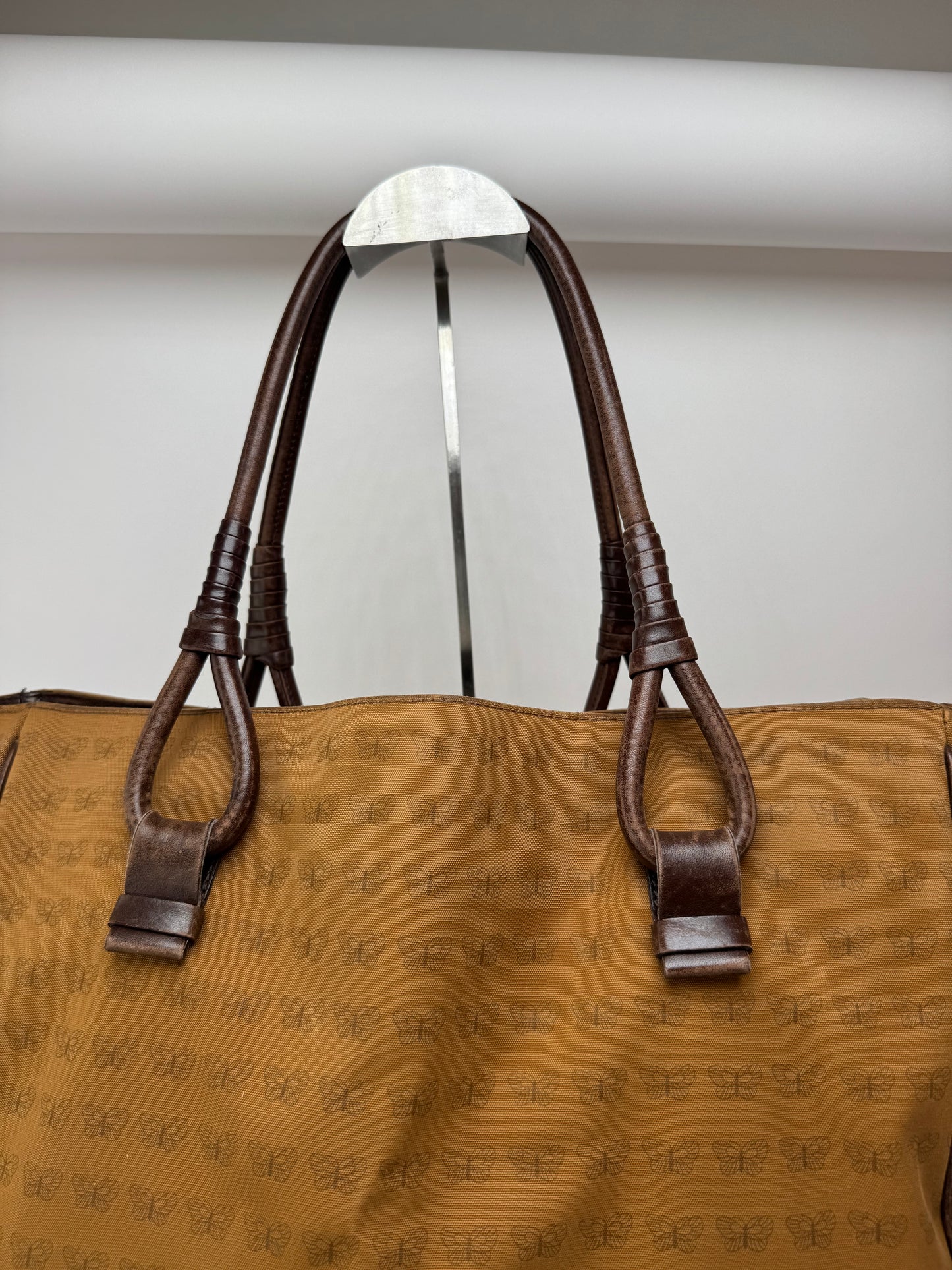 Sac fourre-tout vintage en daim Bottega Veneta marron