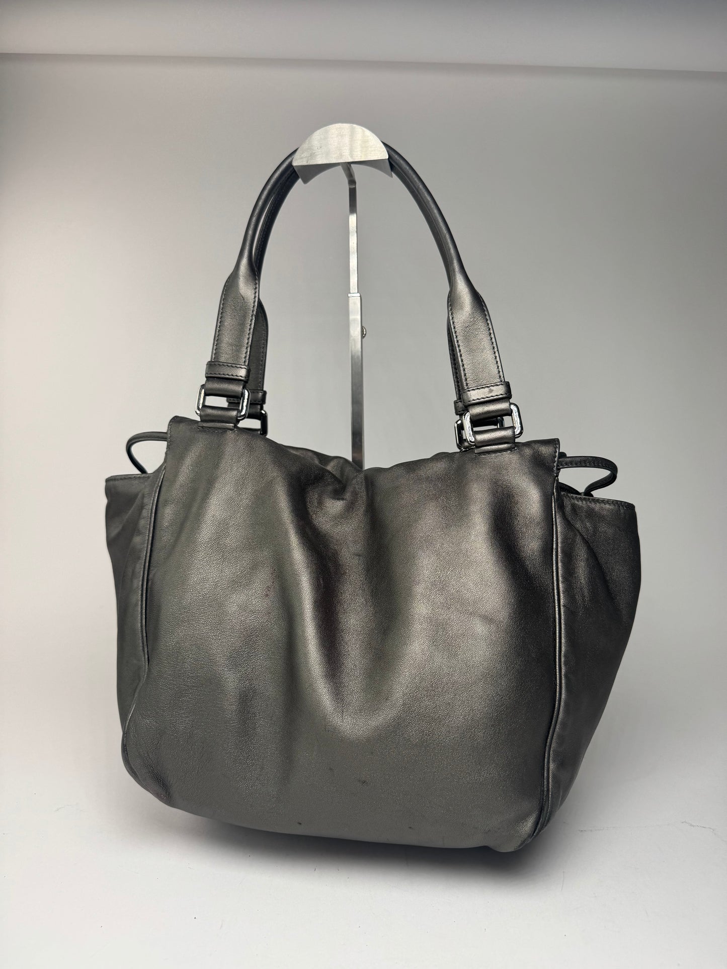 Vintage Loewe Madrid Leather bag silver