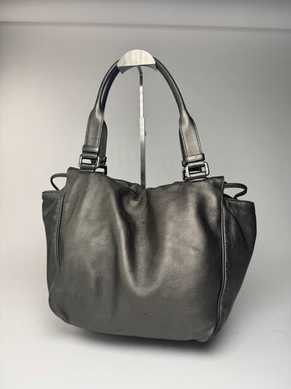 Vintage Loewe Madrid Leather bag silver