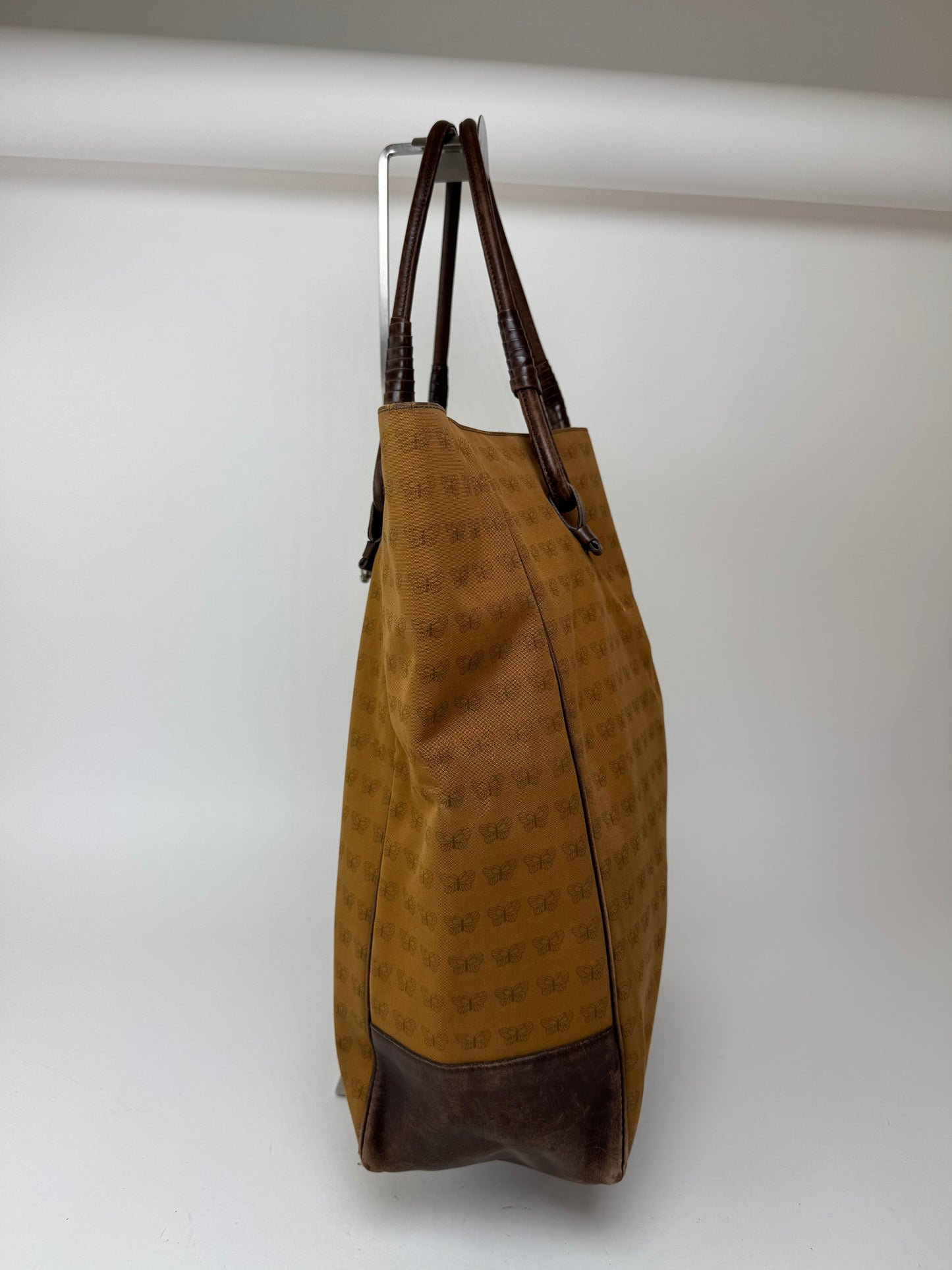 Sac fourre-tout vintage en daim Bottega Veneta marron
