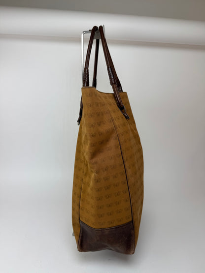 Sac fourre-tout vintage en daim Bottega Veneta marron