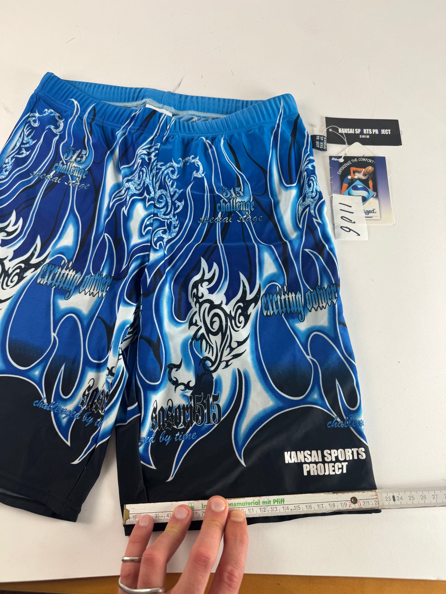 Vintage Kansai Yamamoto Swimwear Shorts Blue Black New L