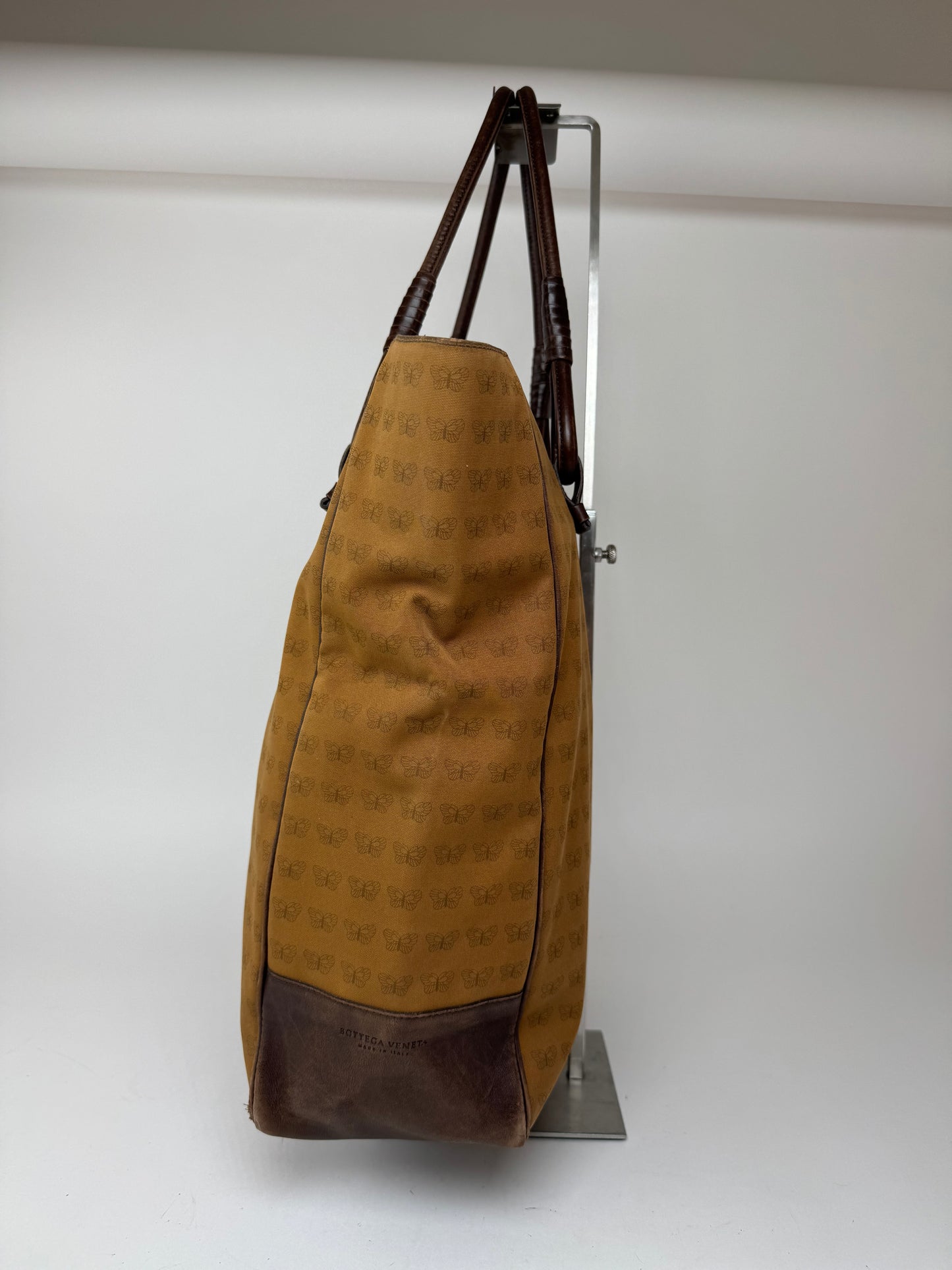 Sac fourre-tout vintage en daim Bottega Veneta marron