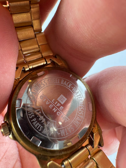 Vintage Quartz Givenchy Gold Plated Watch