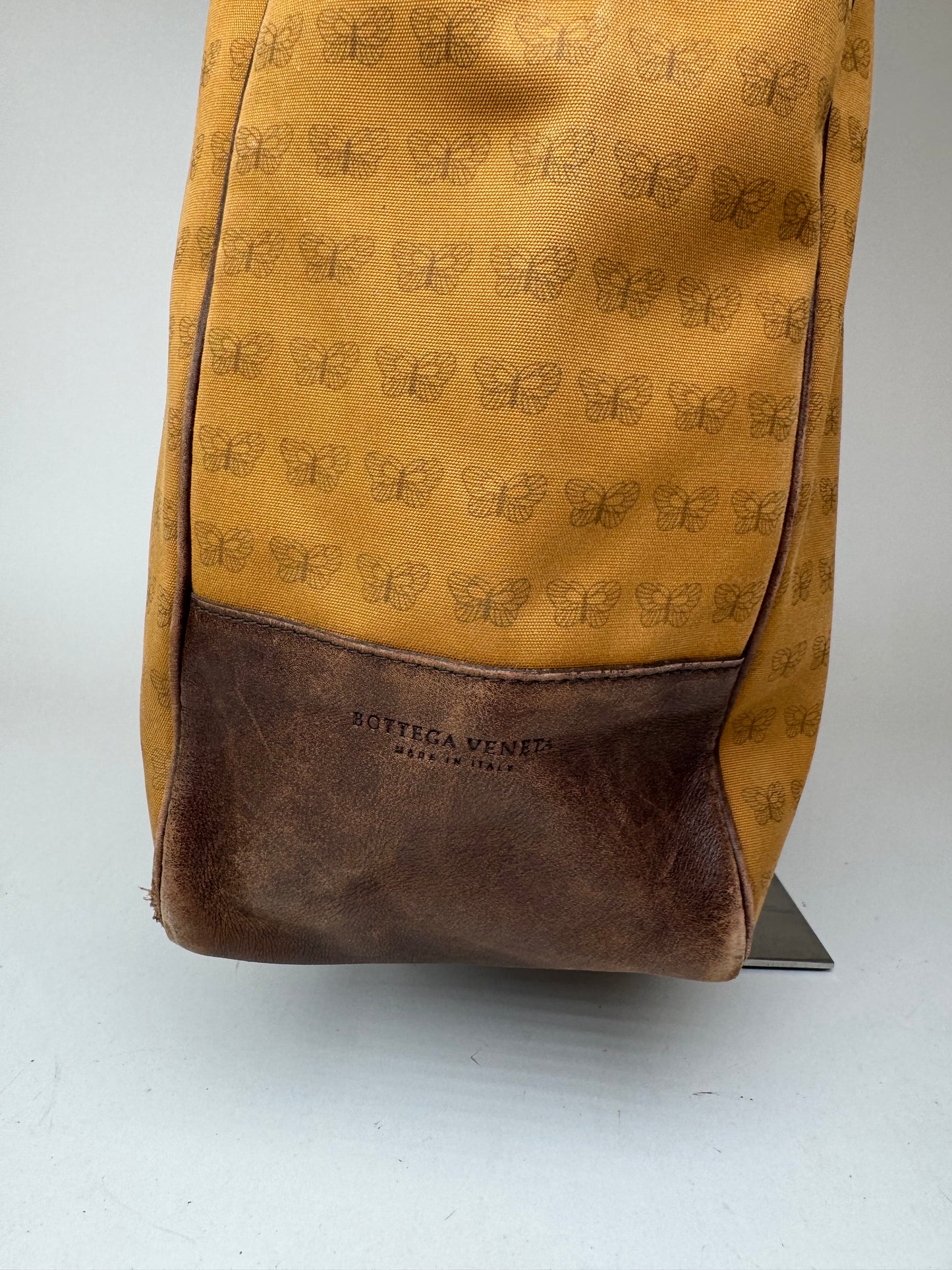 Sac fourre-tout vintage en daim Bottega Veneta marron