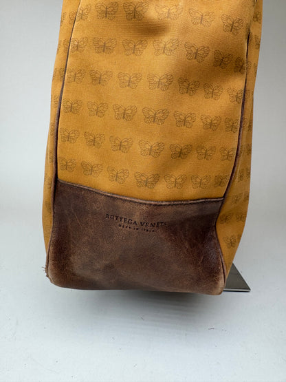 Sac fourre-tout vintage en daim Bottega Veneta marron