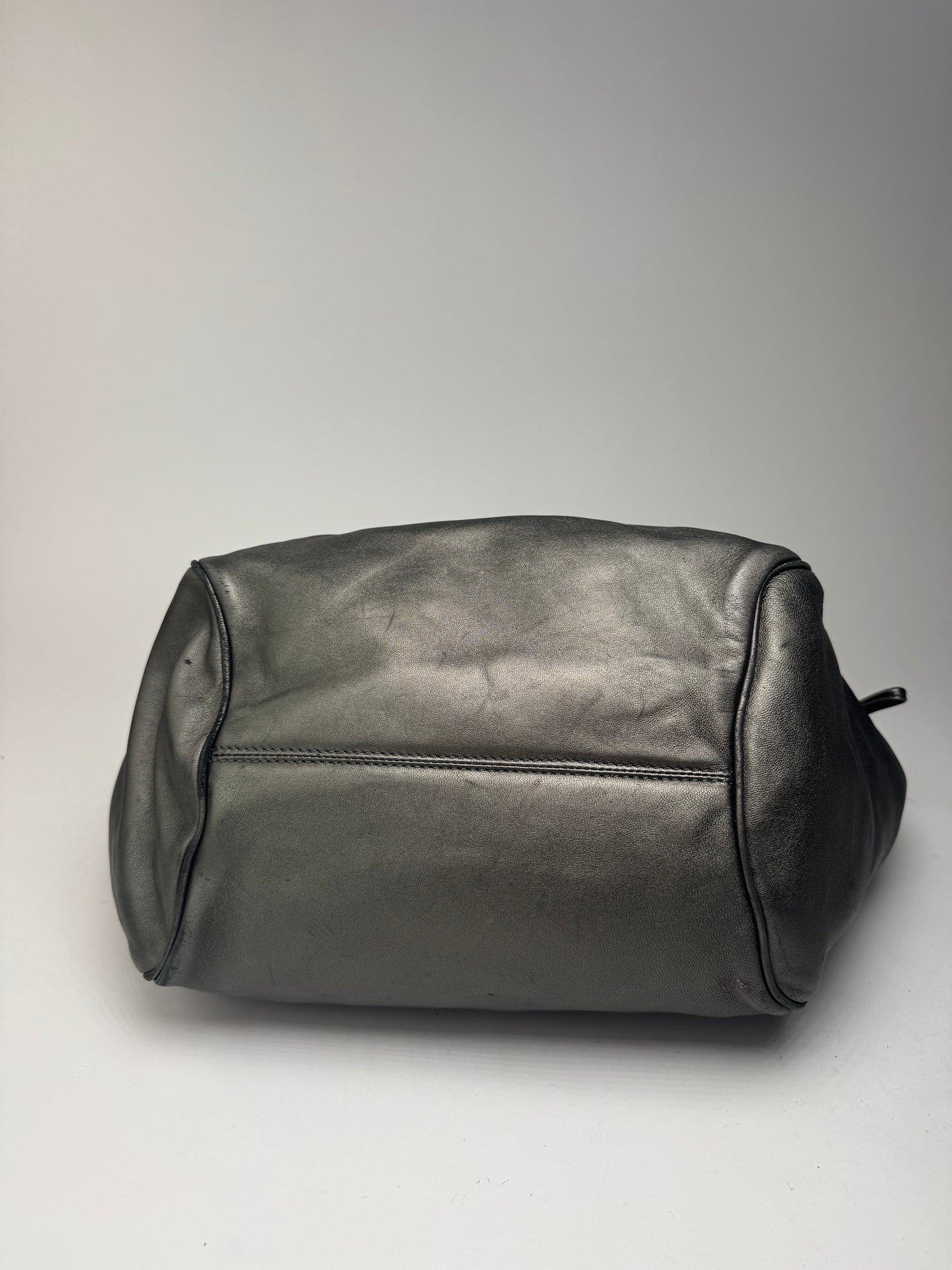 Vintage Loewe Madrid Leather bag silver
