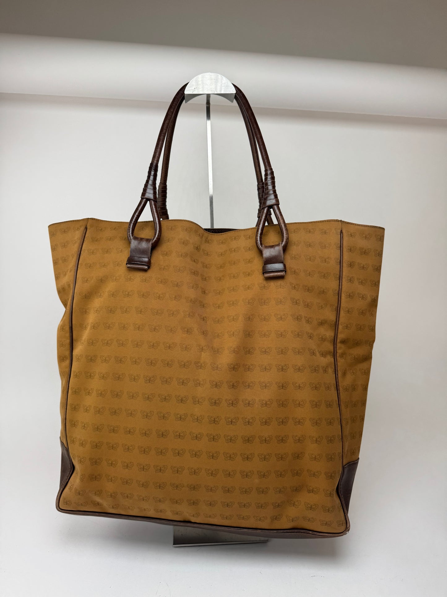 Sac fourre-tout vintage en daim Bottega Veneta marron