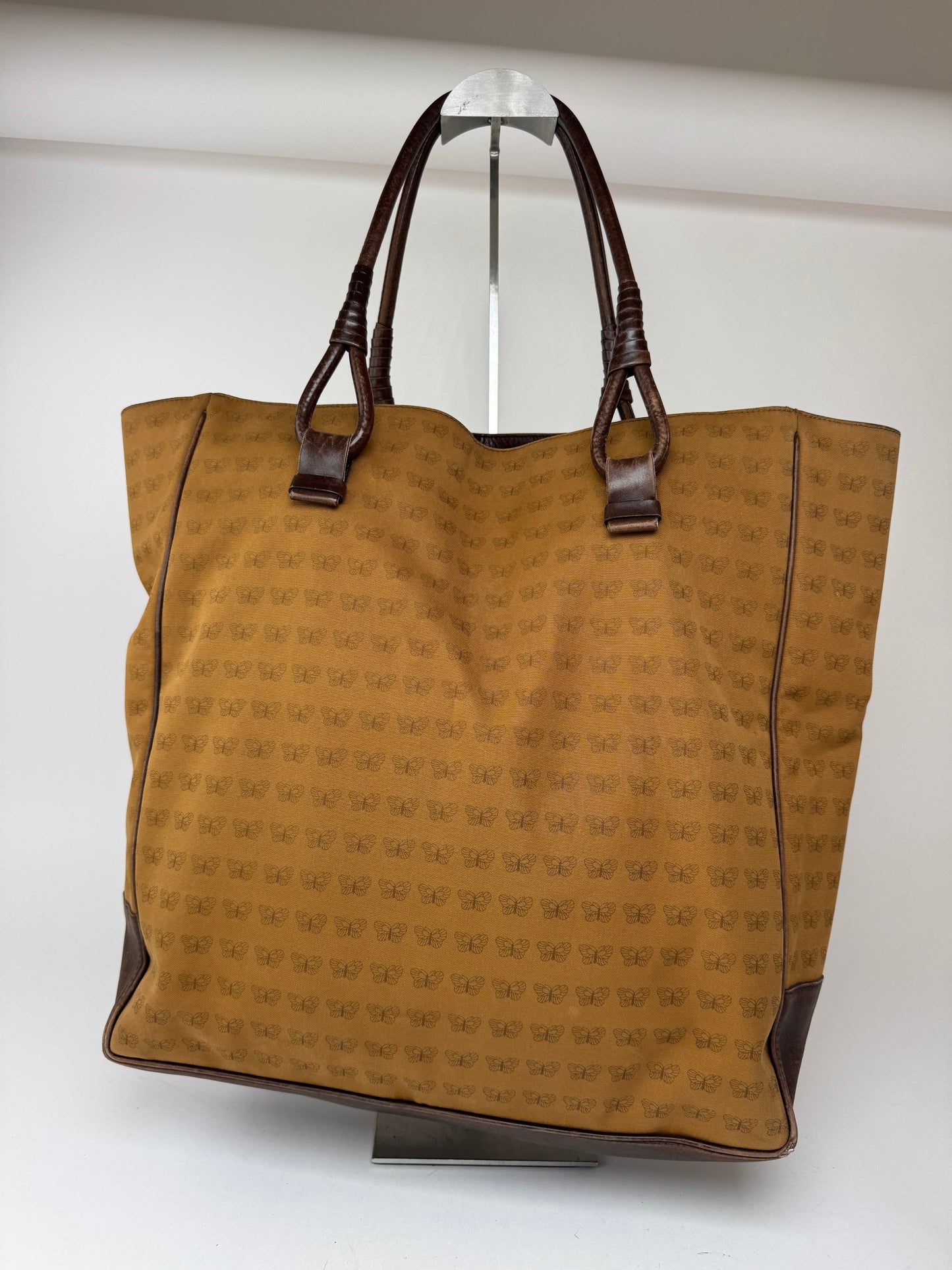 Sac fourre-tout vintage en daim Bottega Veneta marron