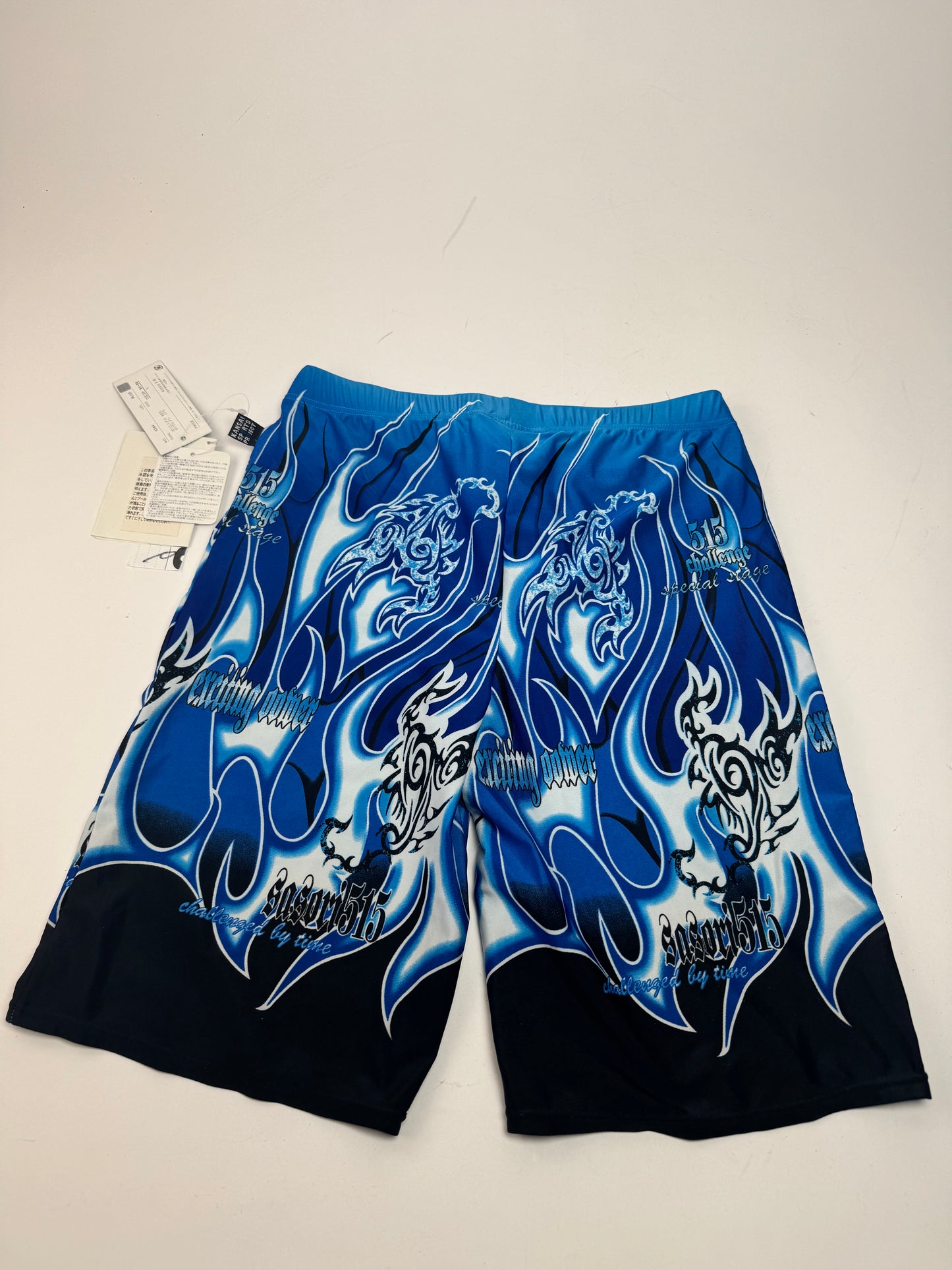 Vintage Kansai Yamamoto Swimwear Shorts Blue Black New L