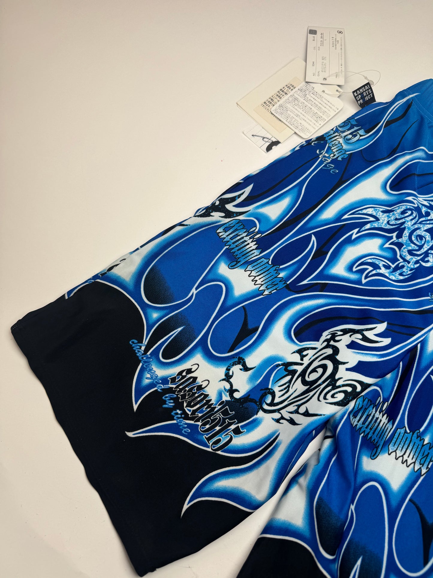 Vintage Kansai Yamamoto Swimwear Shorts Blue Black New L