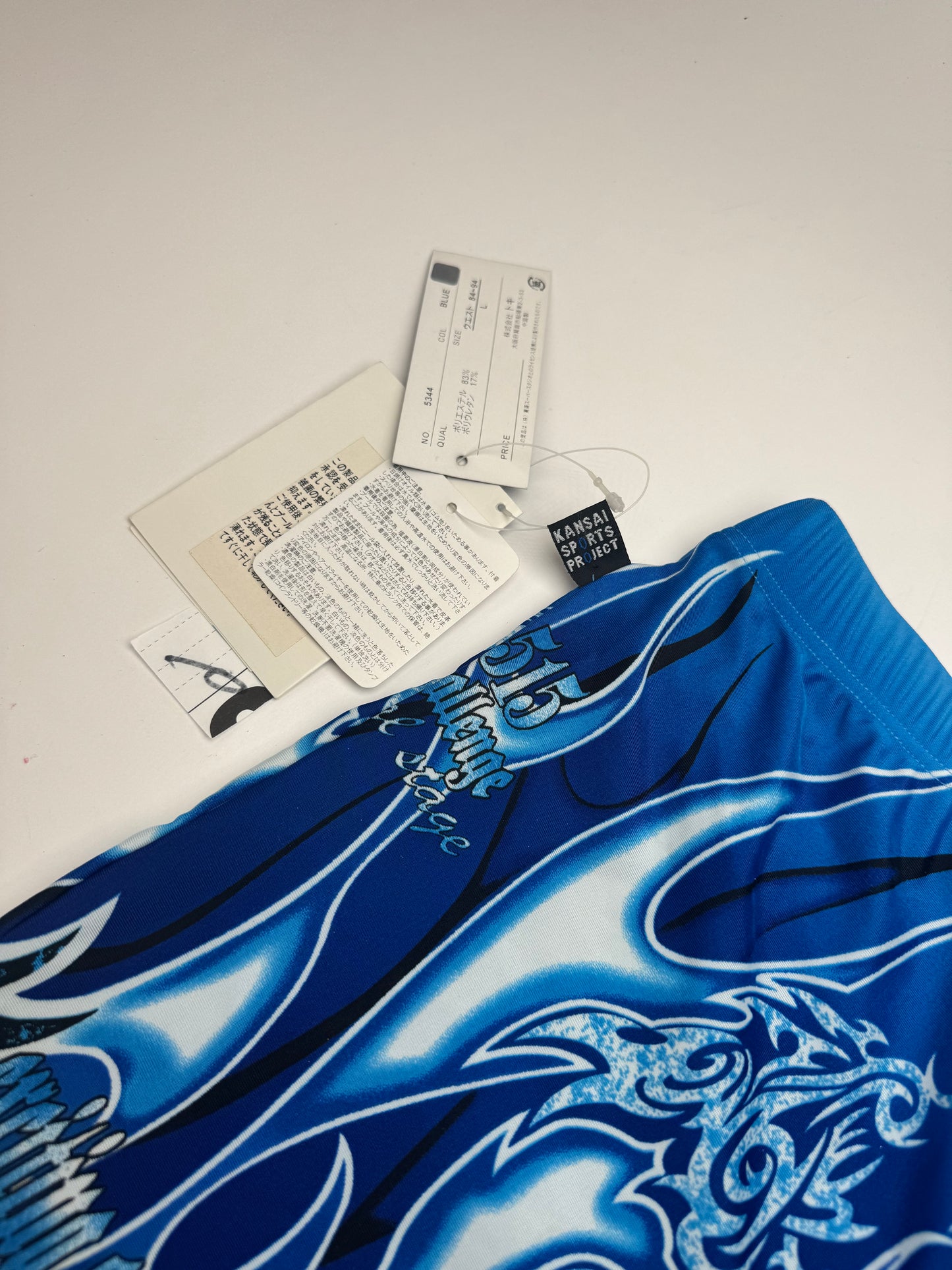 Vintage Kansai Yamamoto Swimwear Shorts Blue Black New L