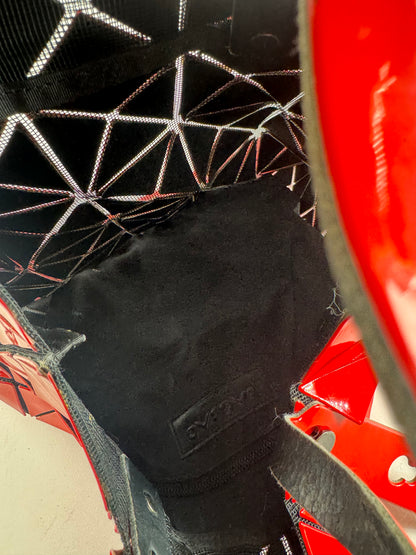 Vintage Issey Miyake Bao Bao Tote Bag red